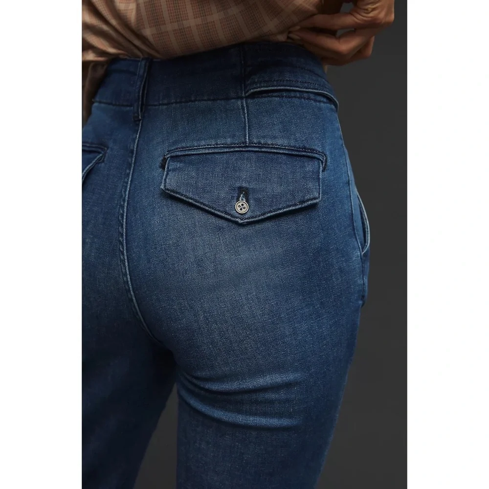 ANTHROPOLOGIE Pilcro Polished Mid-Rise Bootcut Jeans Women’s Size 31 Medium Wash - Picture 6 of 17